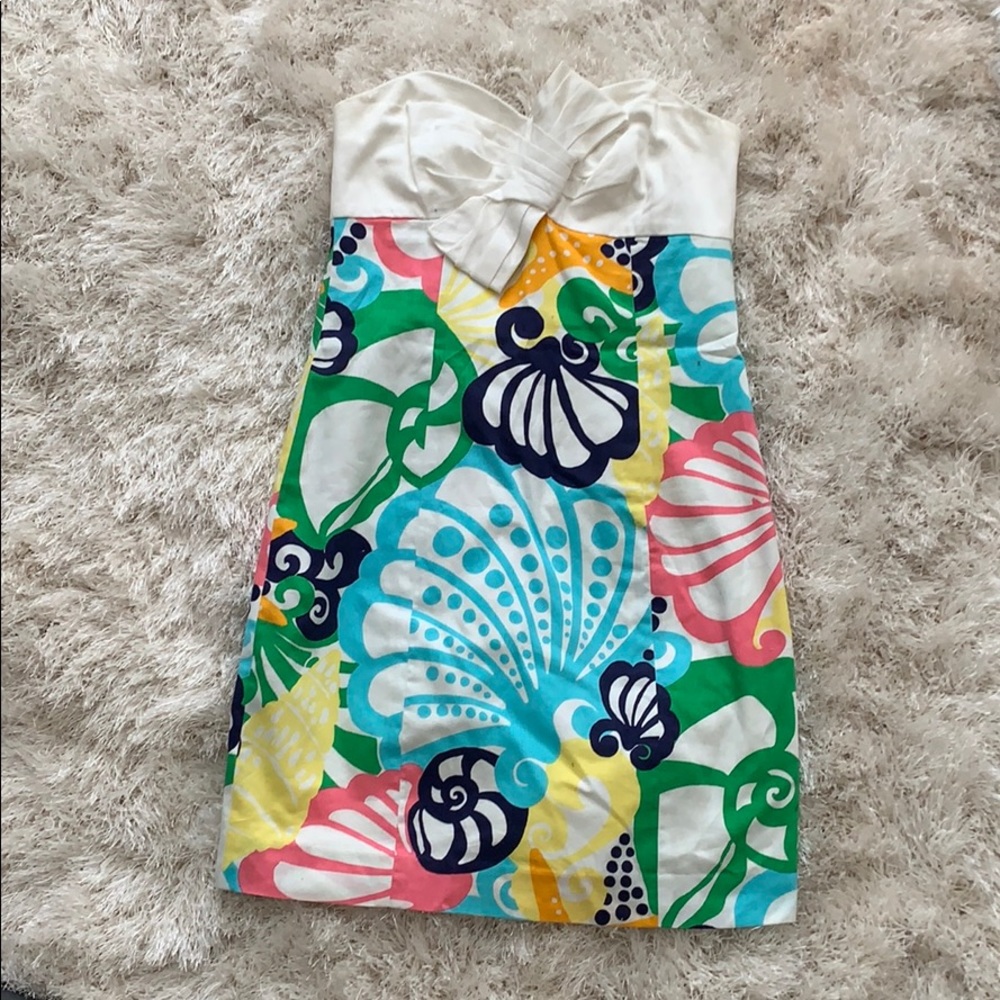 Lilly’s Pulitzer Strapless Dress Size 2 like new!